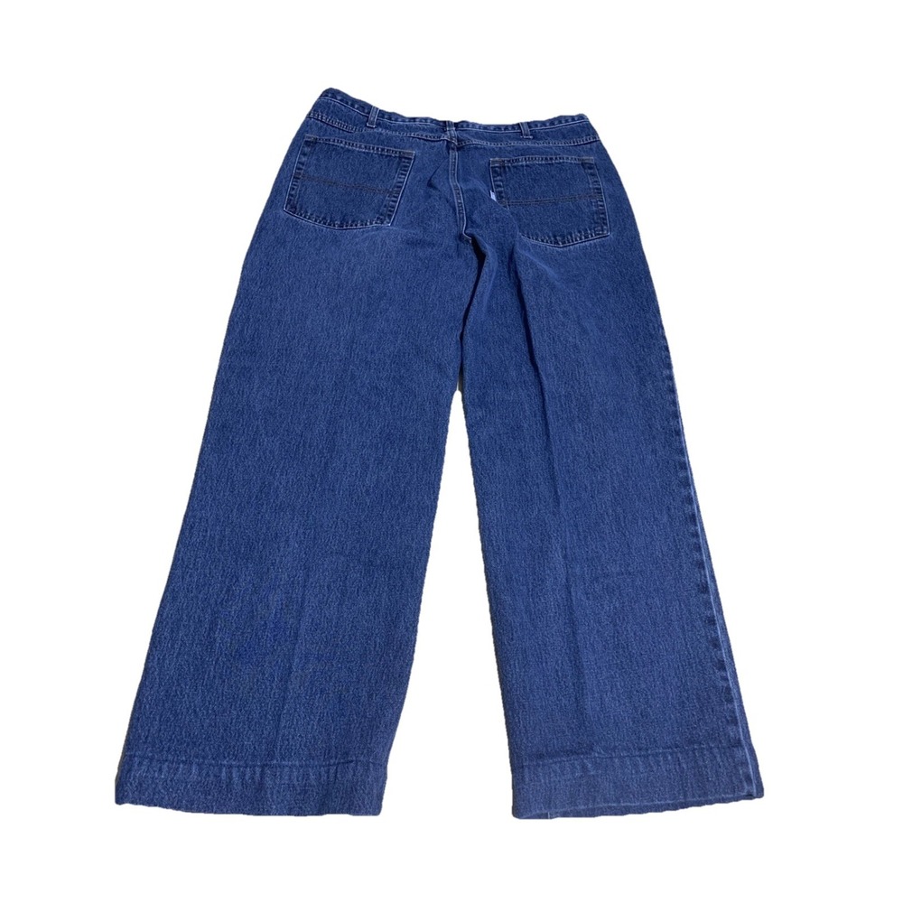 Fortress Products Straight Denim Jeans Mens 42x32 Blue 5-Pocket Dark Wash Cotton - Picture 2 of 7